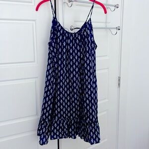 Boutique navy block print sundress